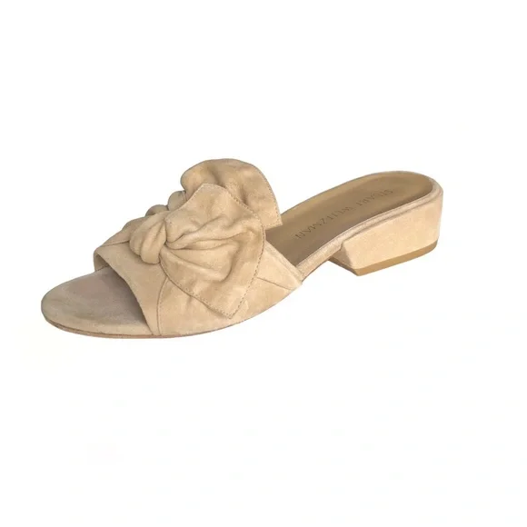 Stuart Weitzman Sandals Beige Suede - Picture 2 of 9